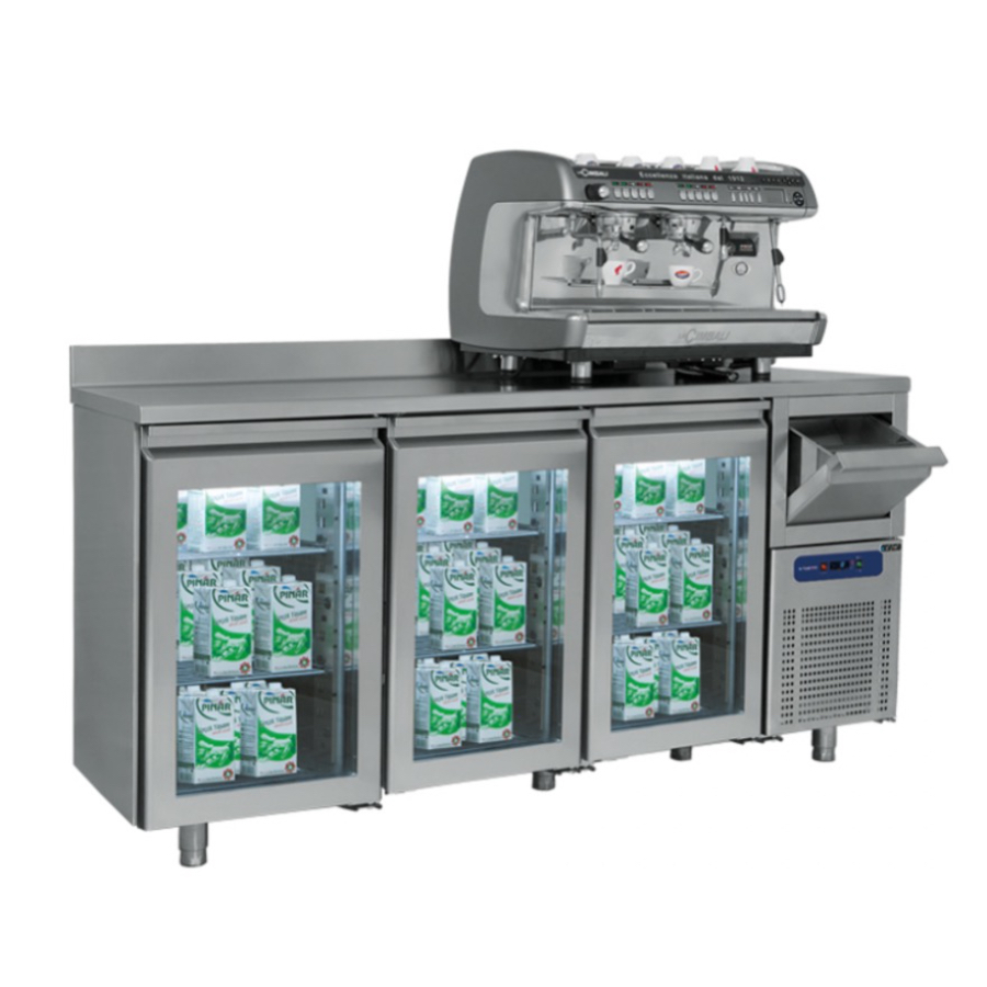 REFRIGERATED COUNTERS WITH GLASS DOORS