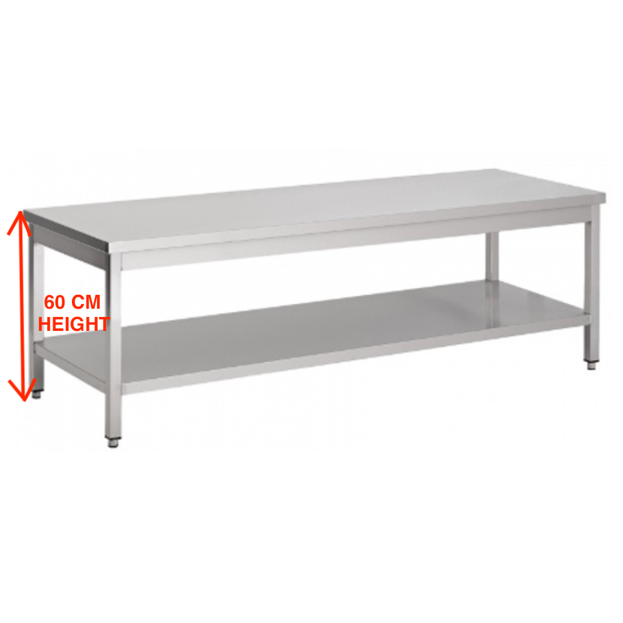 60 CM LOW HEIGHT S.S. TABLE FOR EQUIPMENT