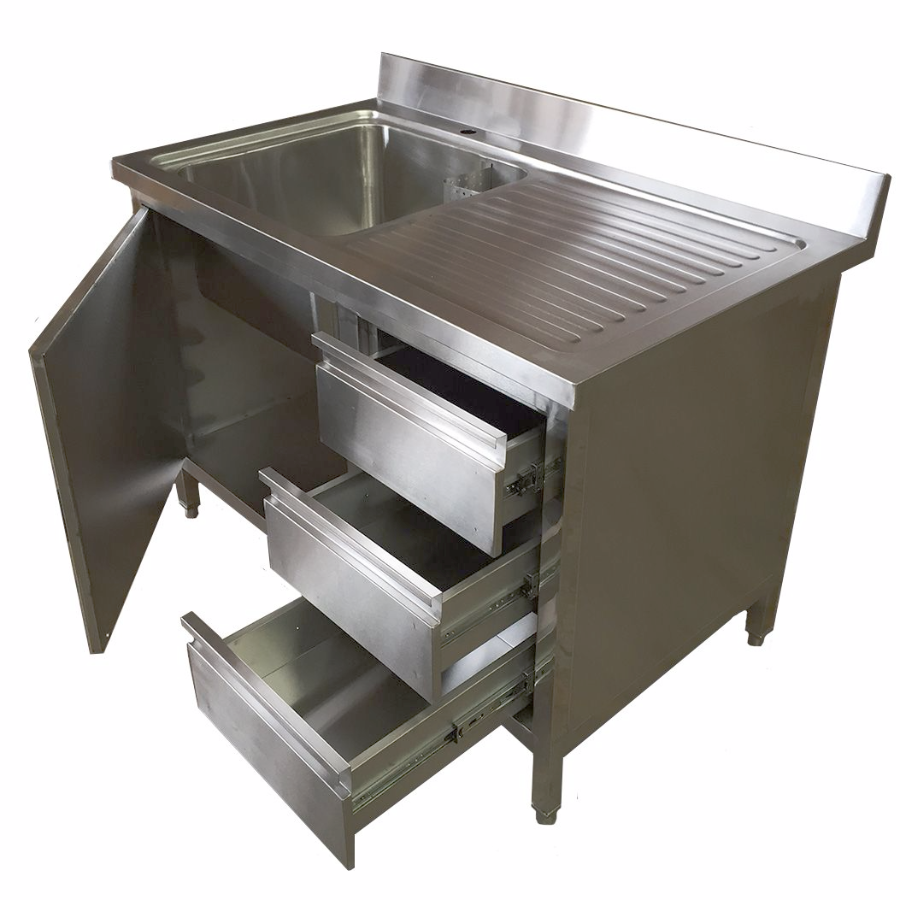 CUPBOARDS WITH SINK & DRAWERS