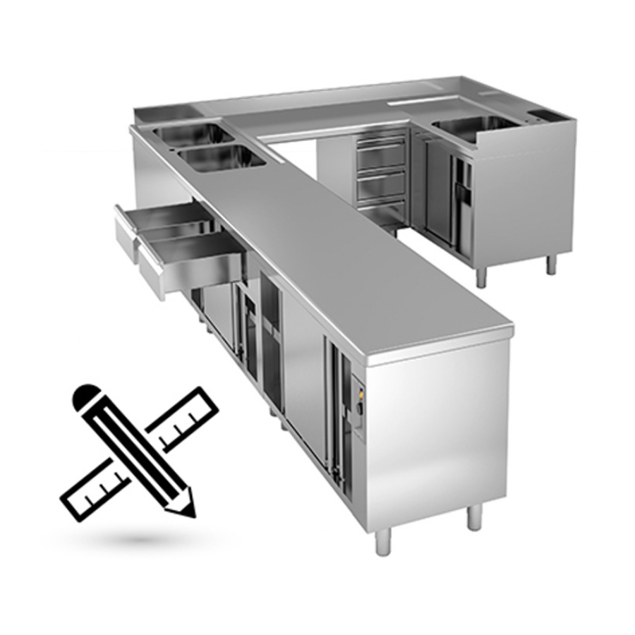 CUSTOM MADE S.S. STEEL FUNRNITURE FOR DISWASHING ROOM (CONTACT SALES)