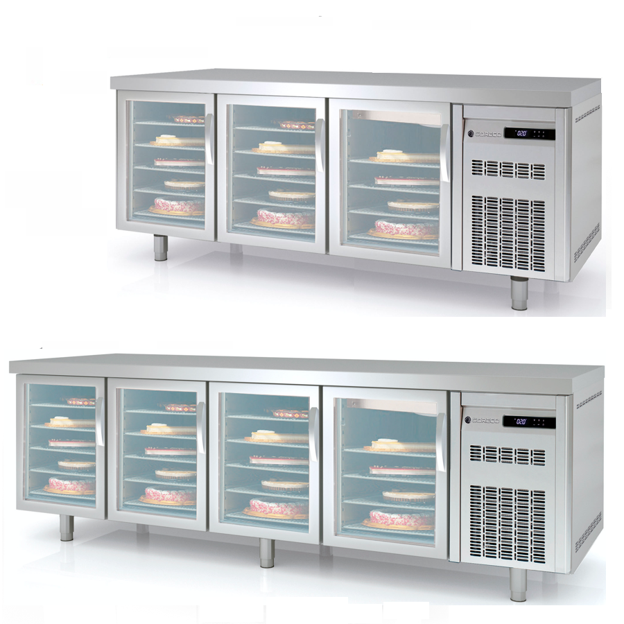 BAKERY FREEZER COUNTERS WITH GLASS DOORS