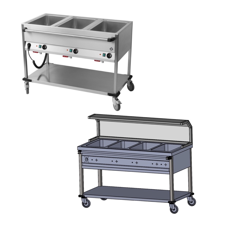HEATED BAIN MARIE TROLLEYS