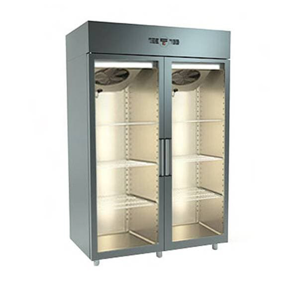 UPRIGHT REFRIGERATOR WITH 2 GLASS DOORS GN 2/1