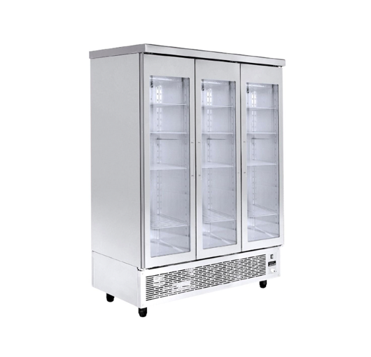REFRIGERATOR WITH 3 GLASS DOORS GN 1/1