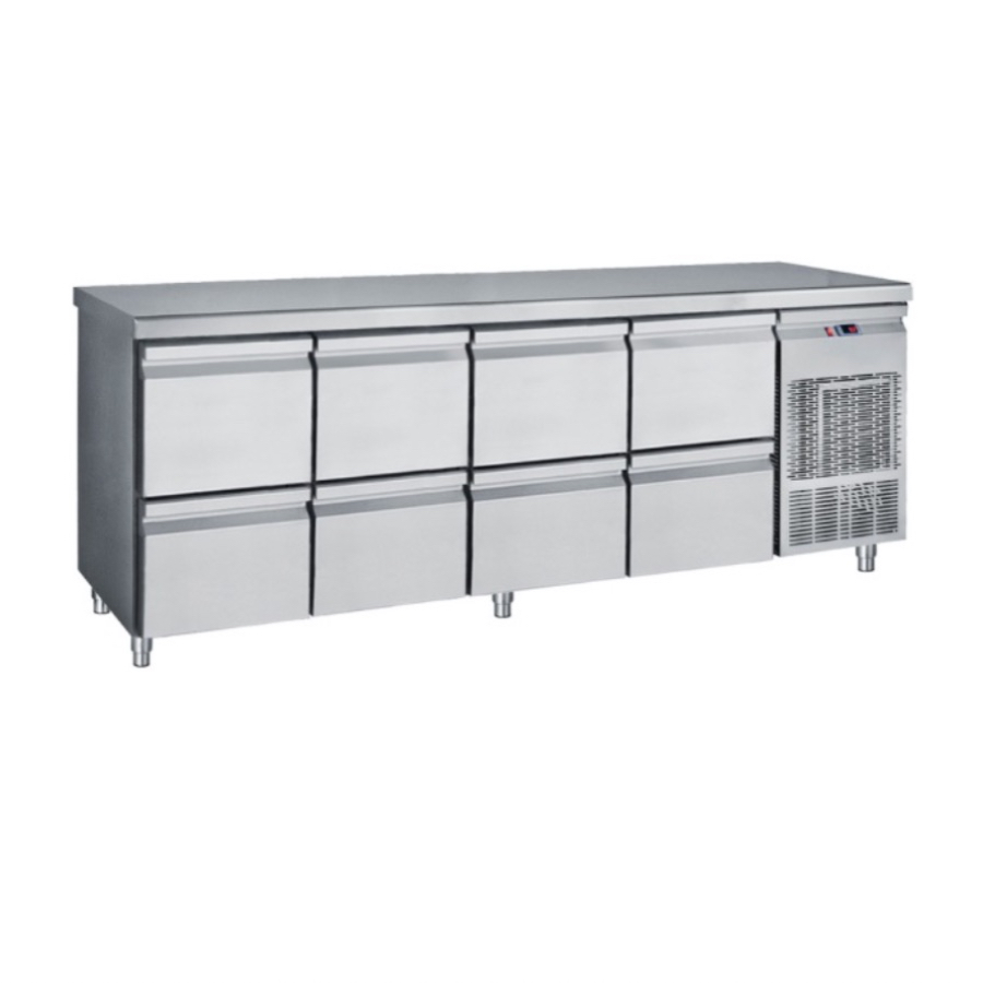 COOLING COUNTER WITH 8 DRAWERS GN 1/1