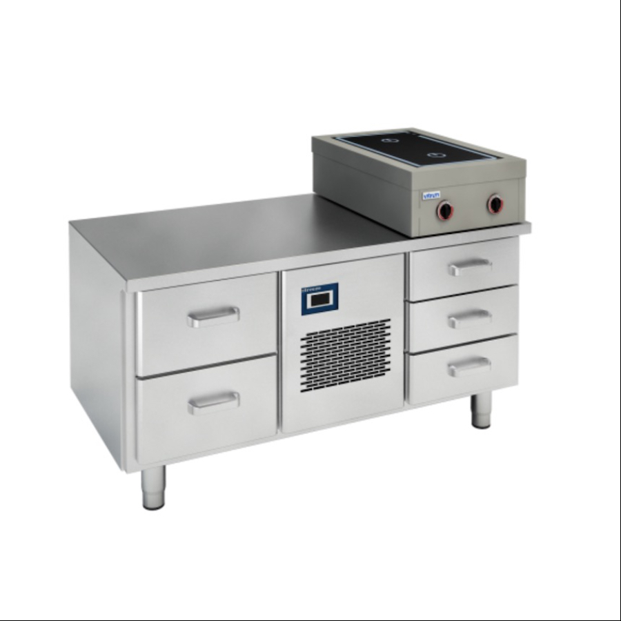 LOW COOLING COUNTER / CHEF BASE 5 DRAWERS GN 1/1