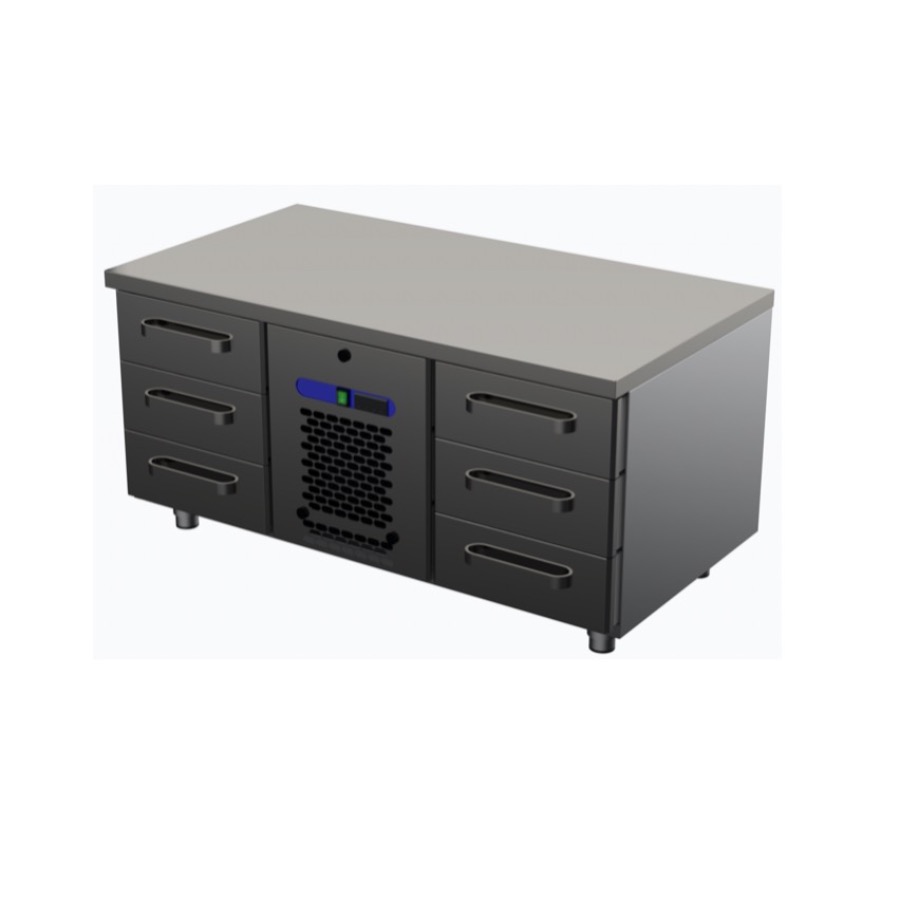 LOW COOLING COUNTER / CHEF BASE WITH 6 DRAWERS