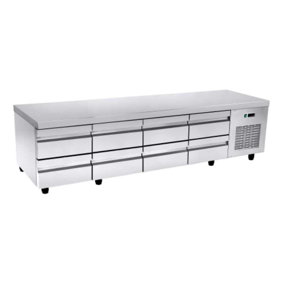 LOW FREEZER COUNTER / CHEFF BASE / UNDERBOILER COUNTER WITH 8 DRAWERS