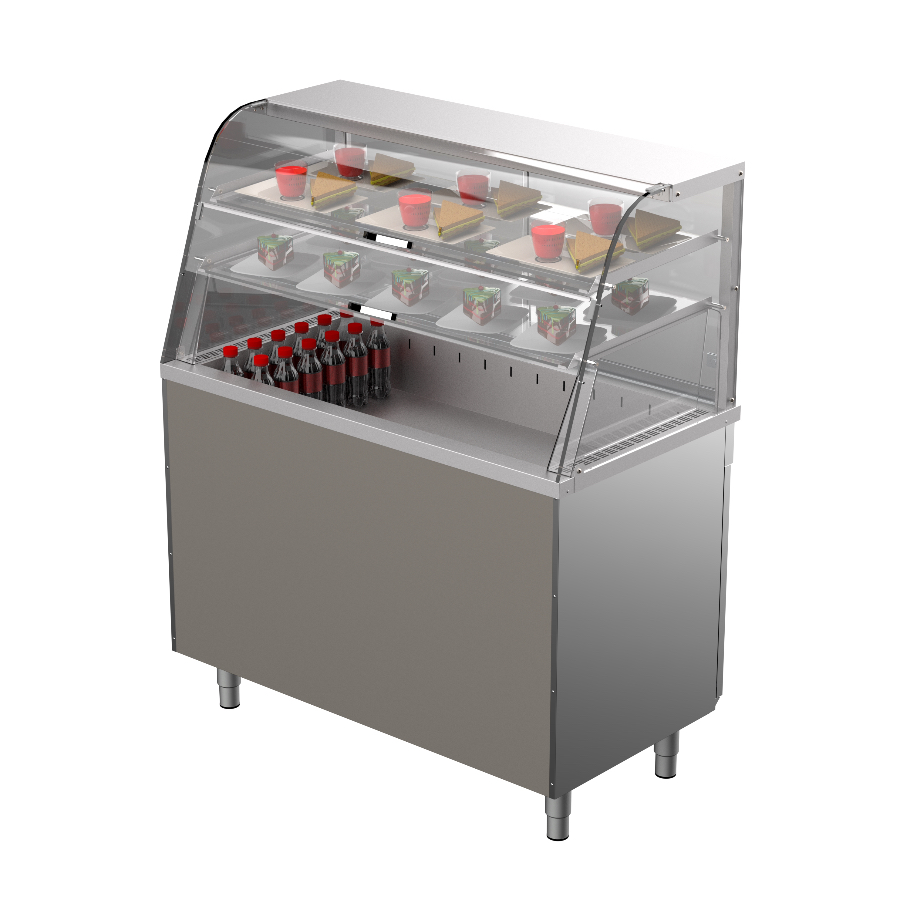 REFRIGERATED SELF-SERVICE DISPLAY  1200mm / 2 shelves