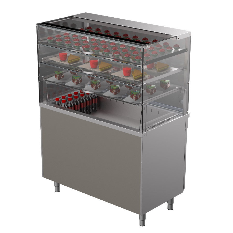 REFRIGERATED SELF SERVICE DISPLAY 1200MM WITH 3 SHELVES