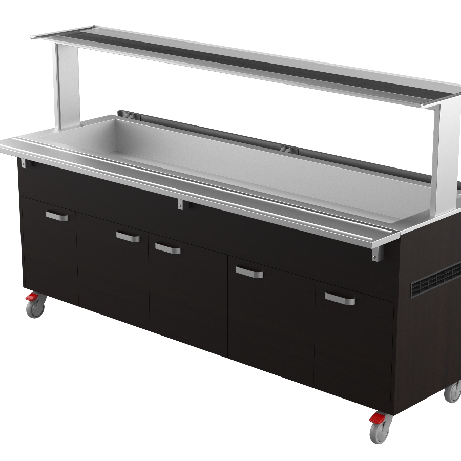 HEATED BAINMARIE TROLLEY 6 x GN 1/1