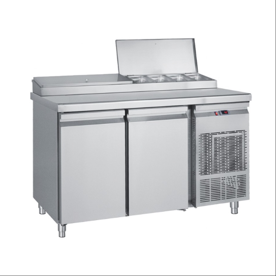 REFRIGERATED PREPARATION COUNTER SALADETTE  2 DOORS  + COLD WELL  8 x 1/4