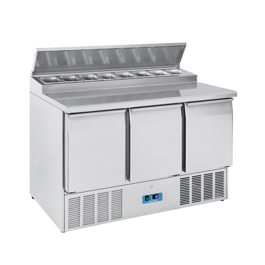 PREPARATION COUNTER 3 DOORS  8 x GN 1/6