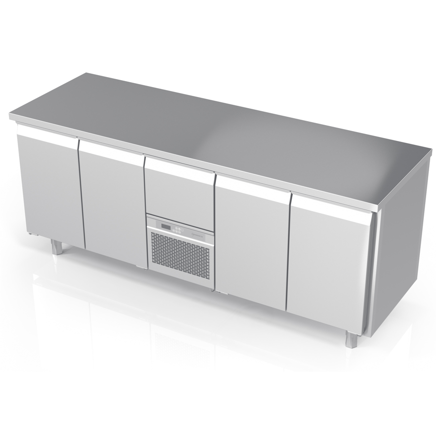 REFRIGERATED COUNTER WITH 4 DOORS +1 DRAWER