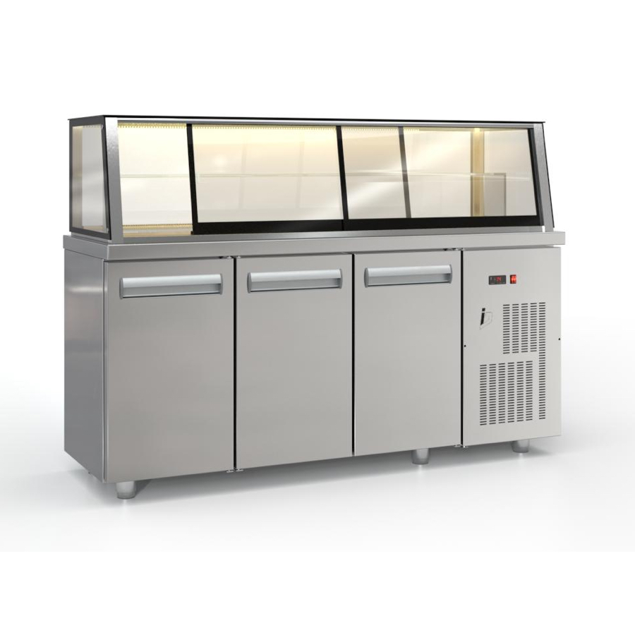 REFRIGERATED DISPLAY COUNTER WITH 3 DOORS