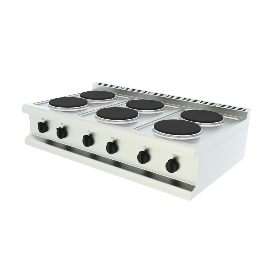ELECTRIC RANGE COUNTER TOP WITH 6 ROUND PLATES