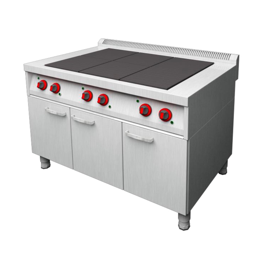 ELECTRIC RANGE WITH 6 CAST IRON HOTPLATES
