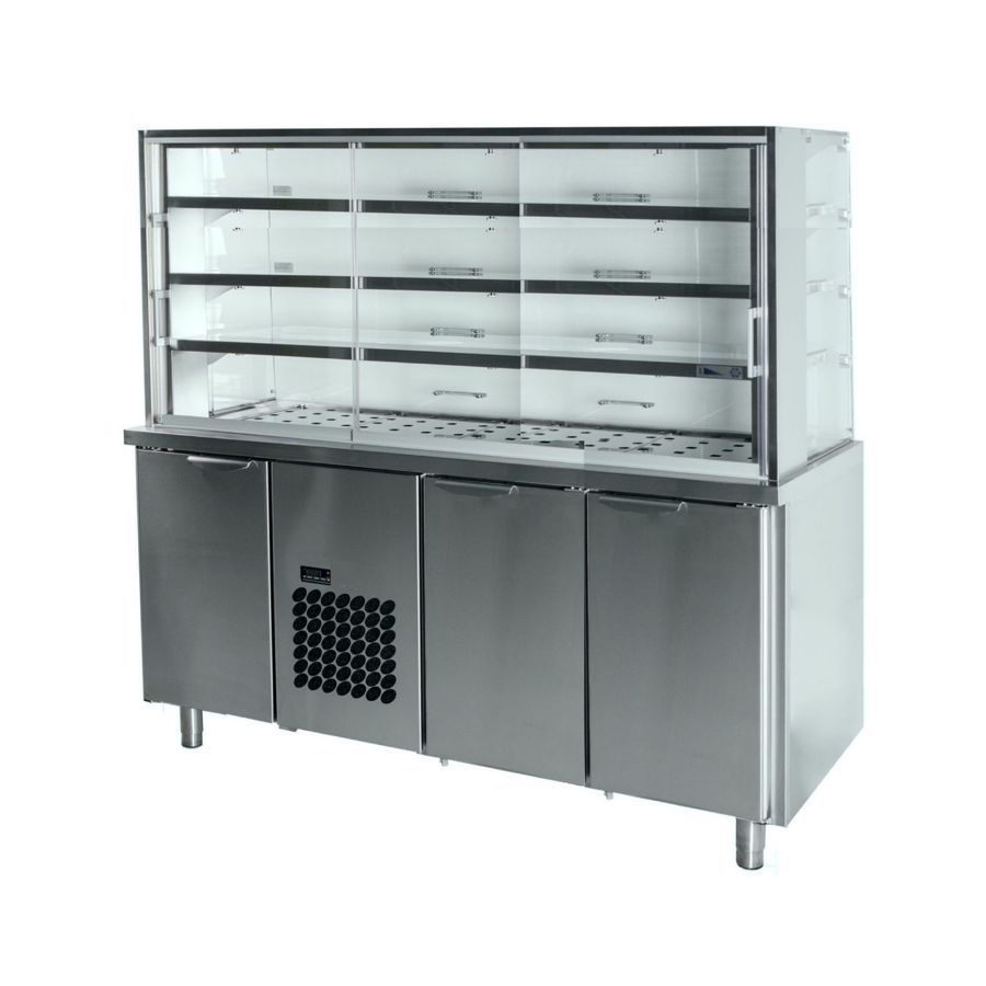 REFRIGERATED SELF SERICE DISPLAY WITH COLD WELL  1660mm