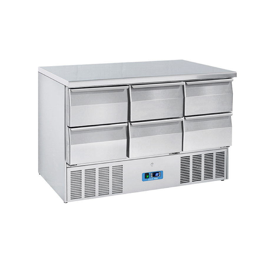 COOLING COUNTER WITH 6 DRAWERS GN 1/1