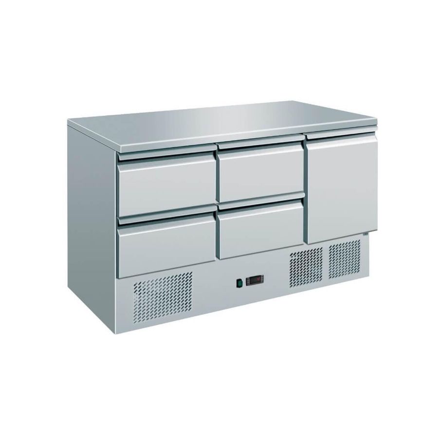 COOLING COUNTER WITH 4 DRAWERS + 1 DOOR