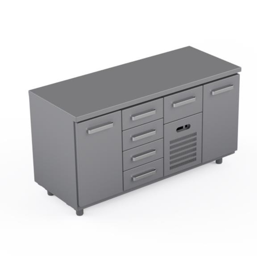 COOLING COUNTER 2 DOORS + 5 DRAWERS