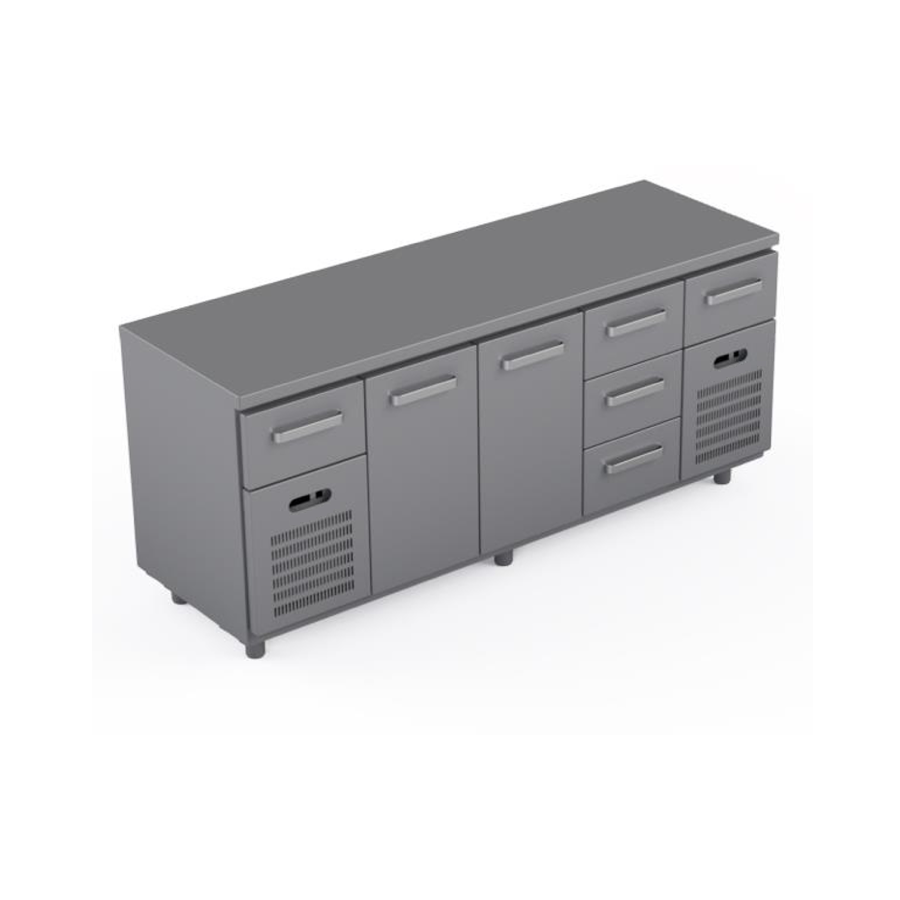 COOLING COUNTER 2 DOORS + 5 DRAWERS