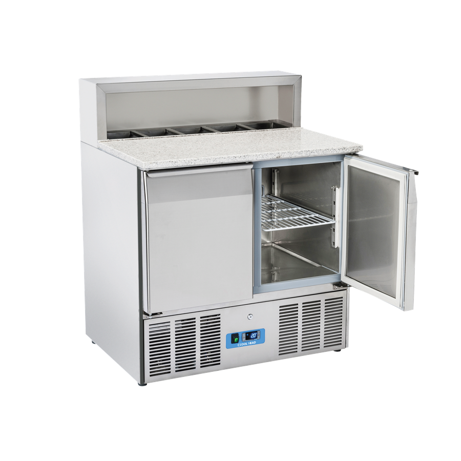 REFRIGERATED PIZZA COUNTER WITH COLD WELL GN 1/6