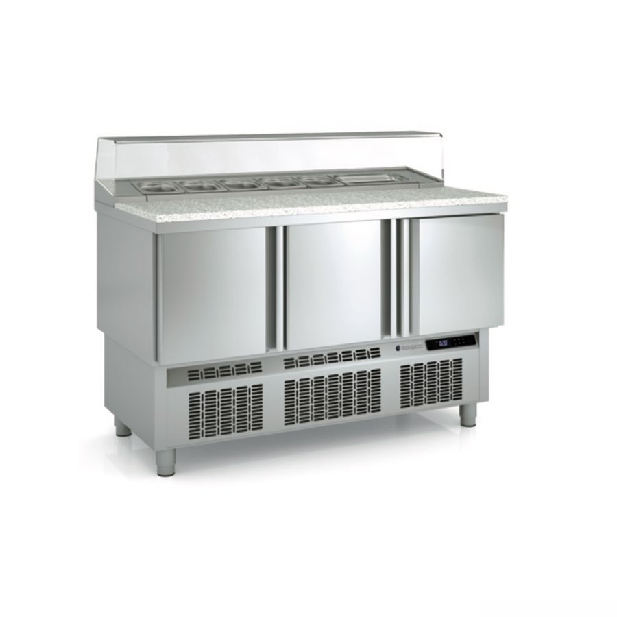 REFRIGERATED PIZZA AND SALLAD PREPARATION COUNTER 3 DOORS
