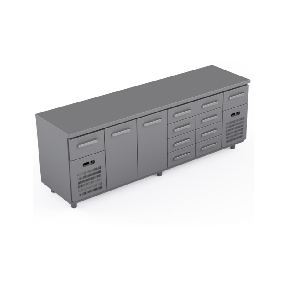 COOLING COUNTER 2  DOORS + 10 DRAWERS
