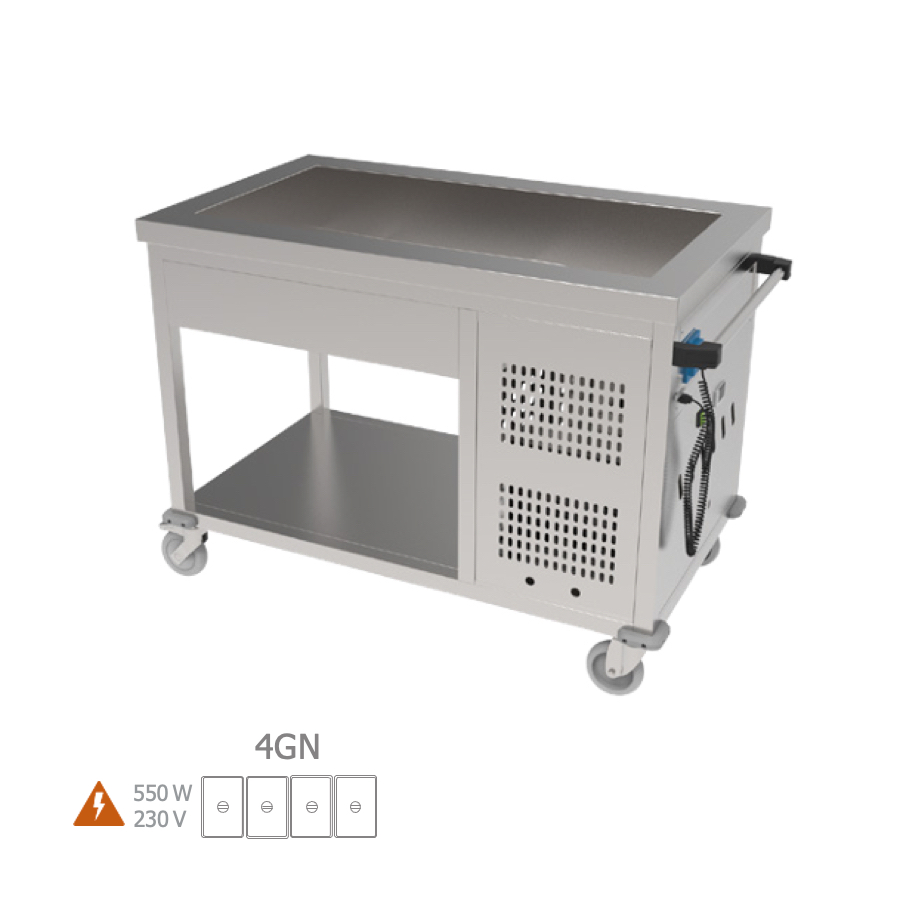 REFRIGERATED BAINMARIE TROLLEY 4 GN 1/1