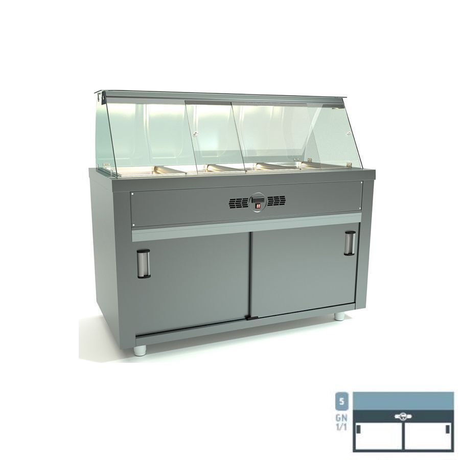 HEATED BAINMARIE DISPLAY 5 GN 1/1