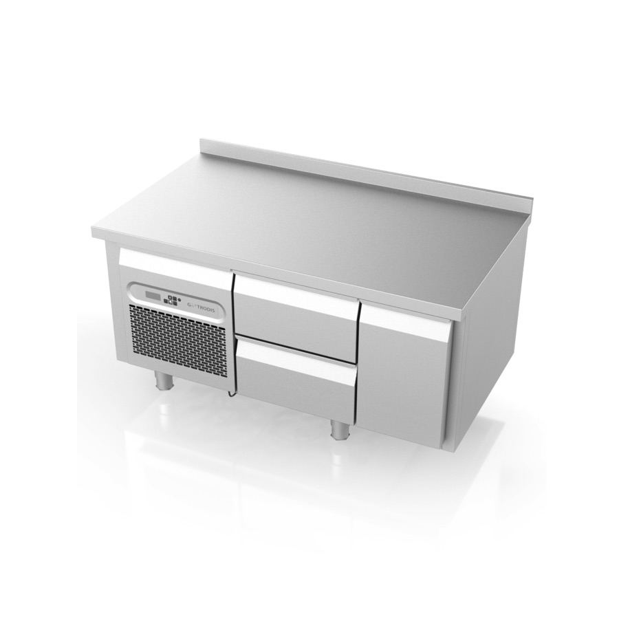 LOW COOLING COUNTER CHEF BASE 2 DRAWERS + 1 NEUTRAL DRAWER