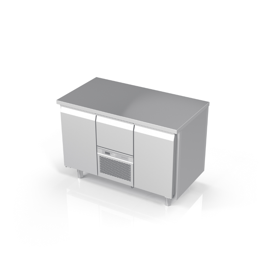 UNDERCOUNTER FREEZER WITH 2 DOORS + 1 DRAWER