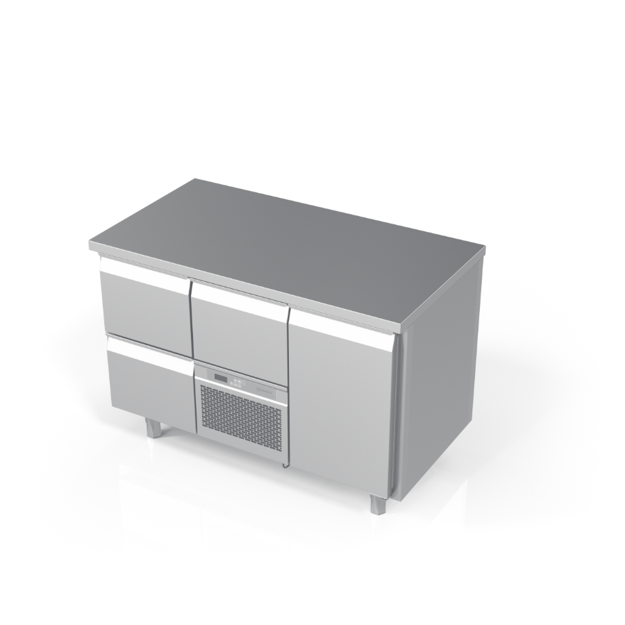 UNDERCOUNTER FREEZER WITH 1 DOOR + 3 DRAWERS