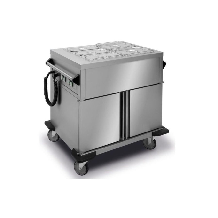 BAIN MARIE TROLEY 2 x GN 1/1 WITH HEATED CABINET