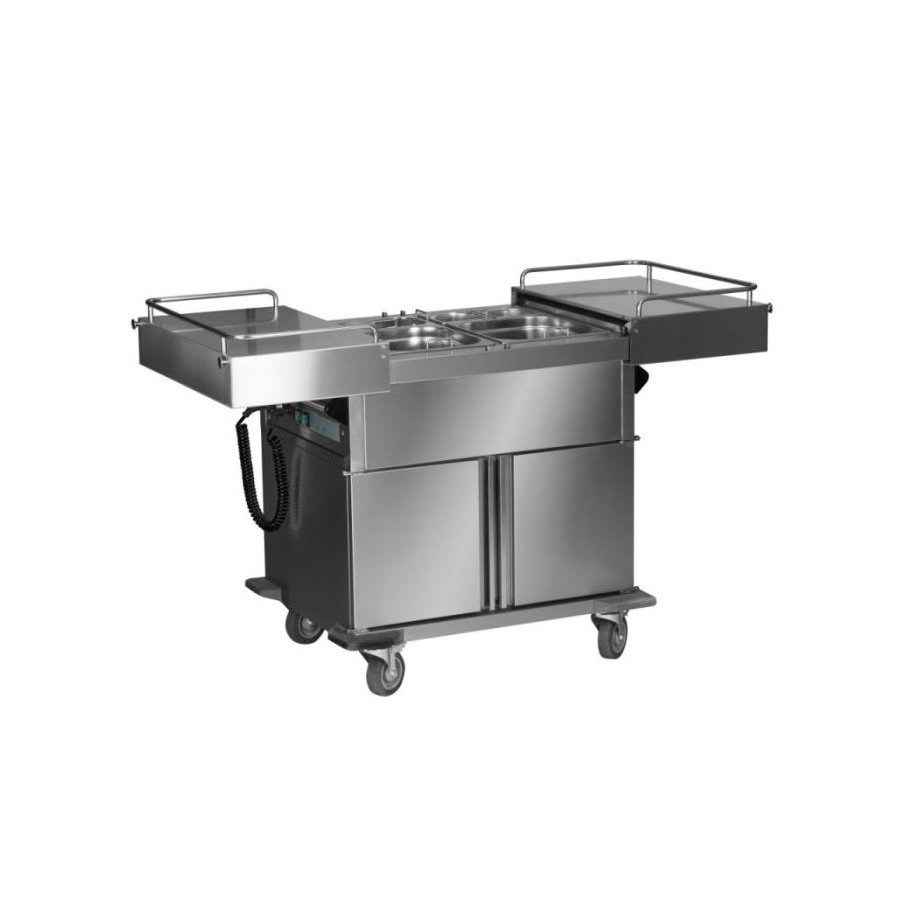 HEATED BAINMARIE 2 GN 1/1 WITH SLIDING TOP & HEATED CABINET