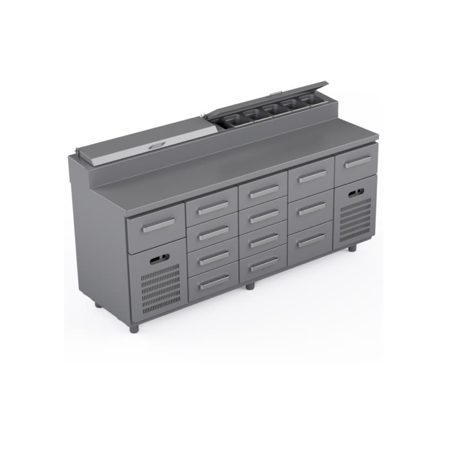 COOLING PREPARATION COUNTER 13 DRAWERS