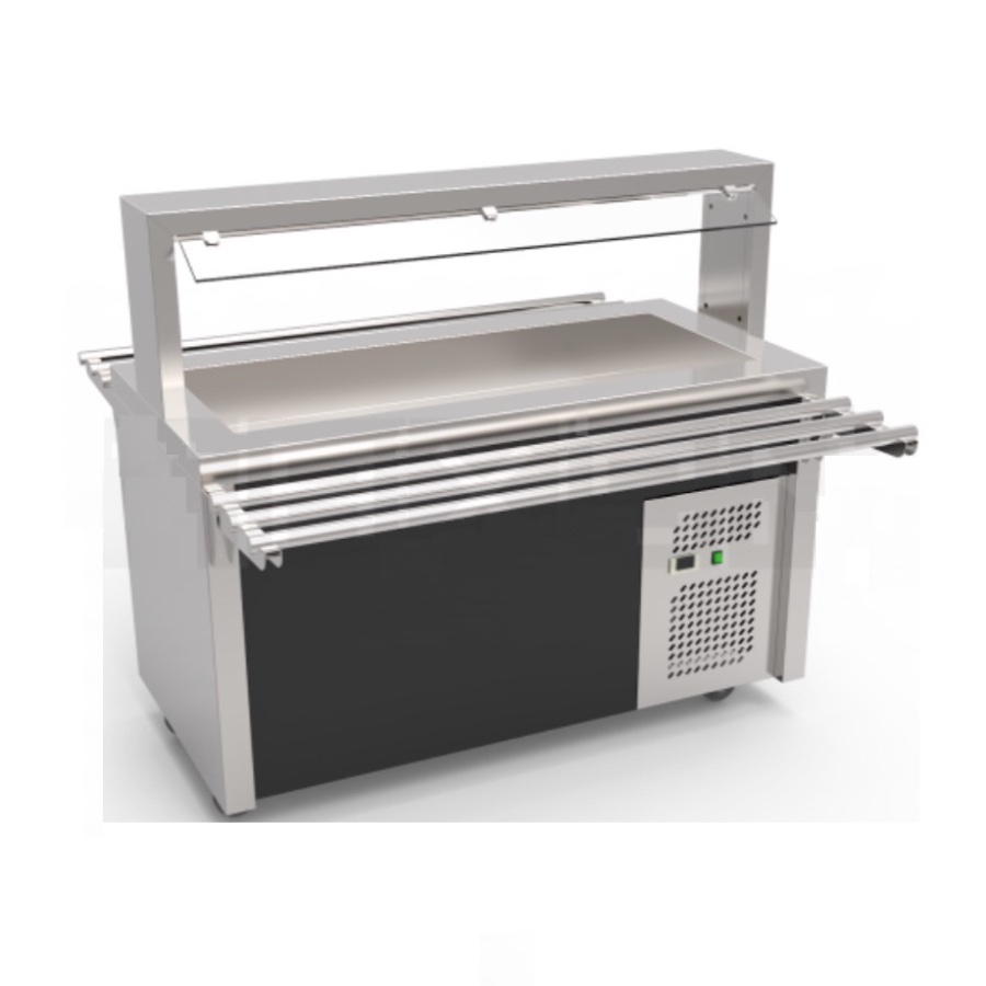 REFRIGERATED BUFFET 3 GN 1/1 WITH SNEEZE GUARD