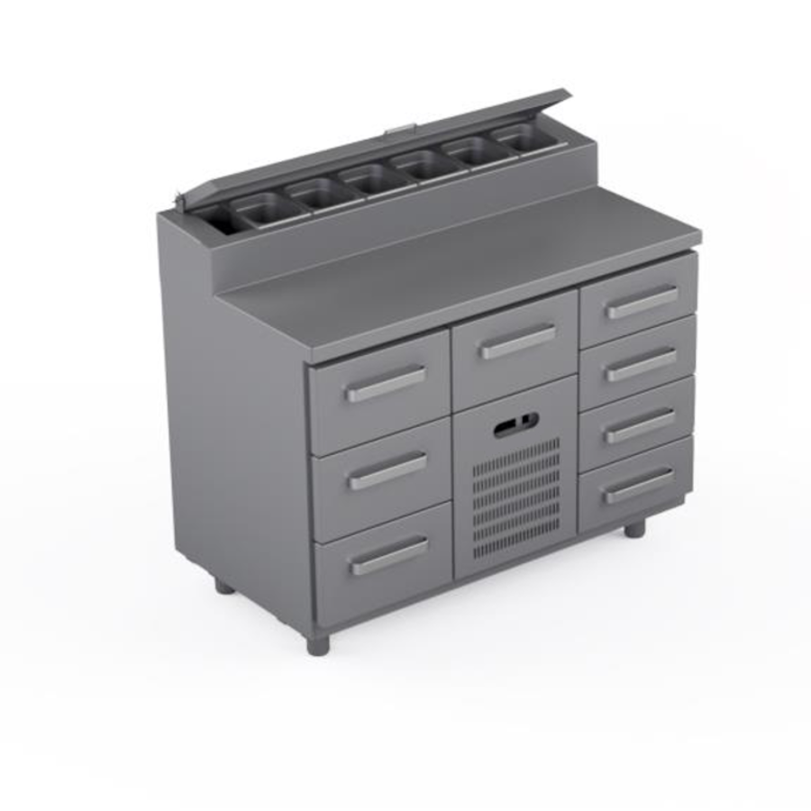 COOLING PREPARATION COUNTER 8 DRAWERS