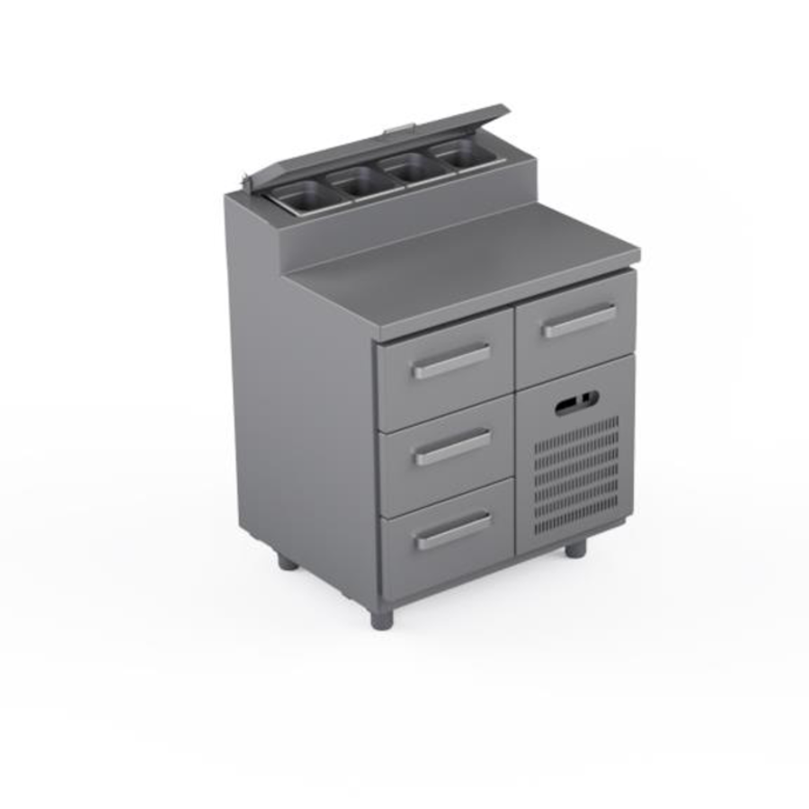 COOLING PREPARATION COUNTER 4 DRAWERS