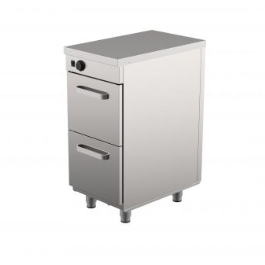 HEATED CUPBOARD WITH 2 DRAWERS
