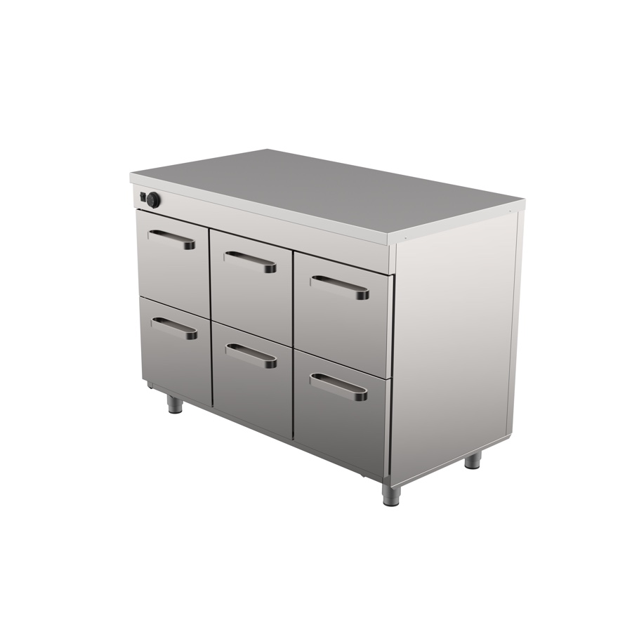 HEATED CUPBOARD WITH 6 DRAWERS  1200mm
