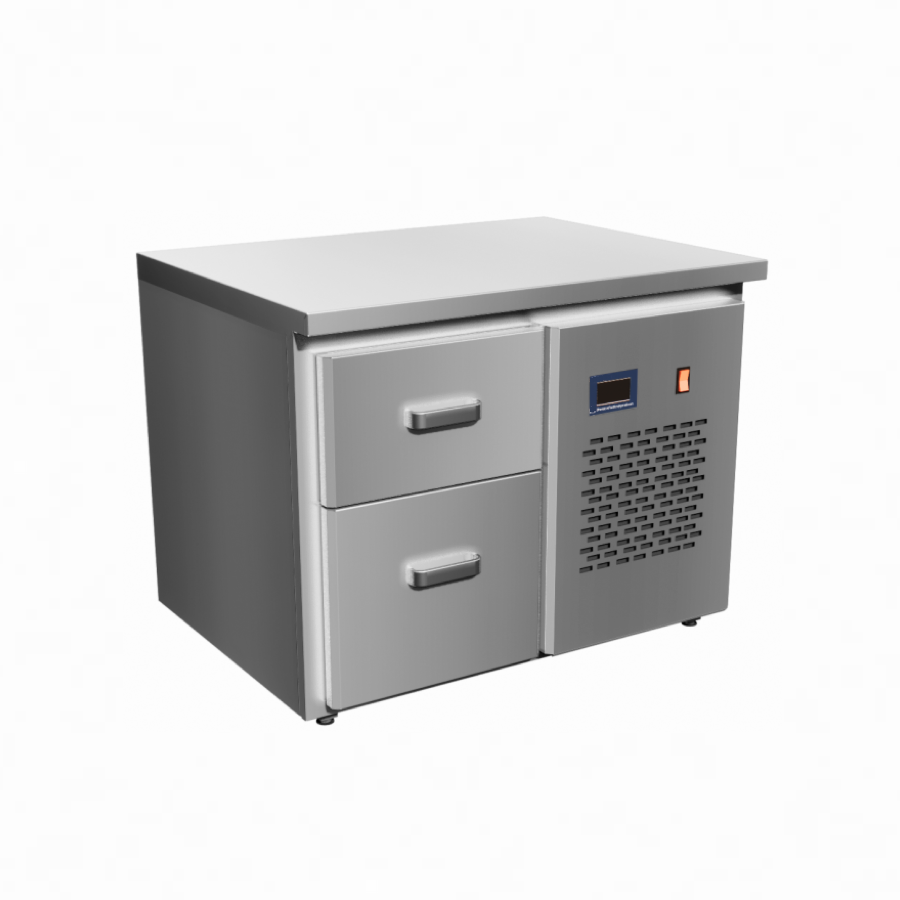 LOW FREEZER COUNTER CHEF BASE WITH 2 DRAWERS