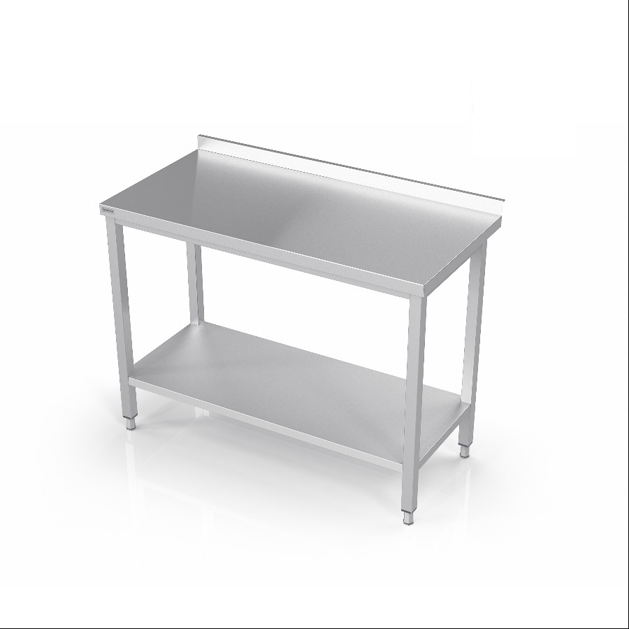 S.S. WORK TABLE WITH SHELVE 600*700*900 H mm