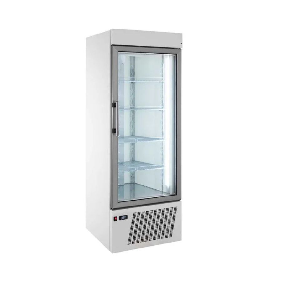WHITE REFRIGERATED CABINET WITH 1 GLASS DOOR
