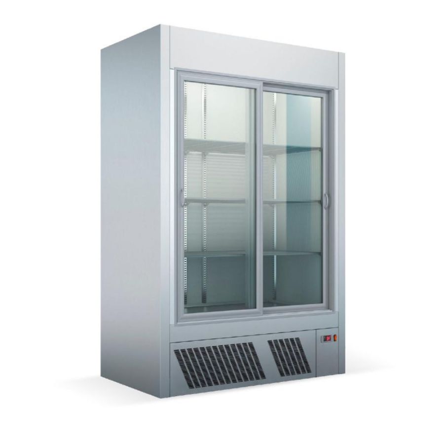INOX REFRIGERATED CABINET WITH SLIDING GLASS DOORS