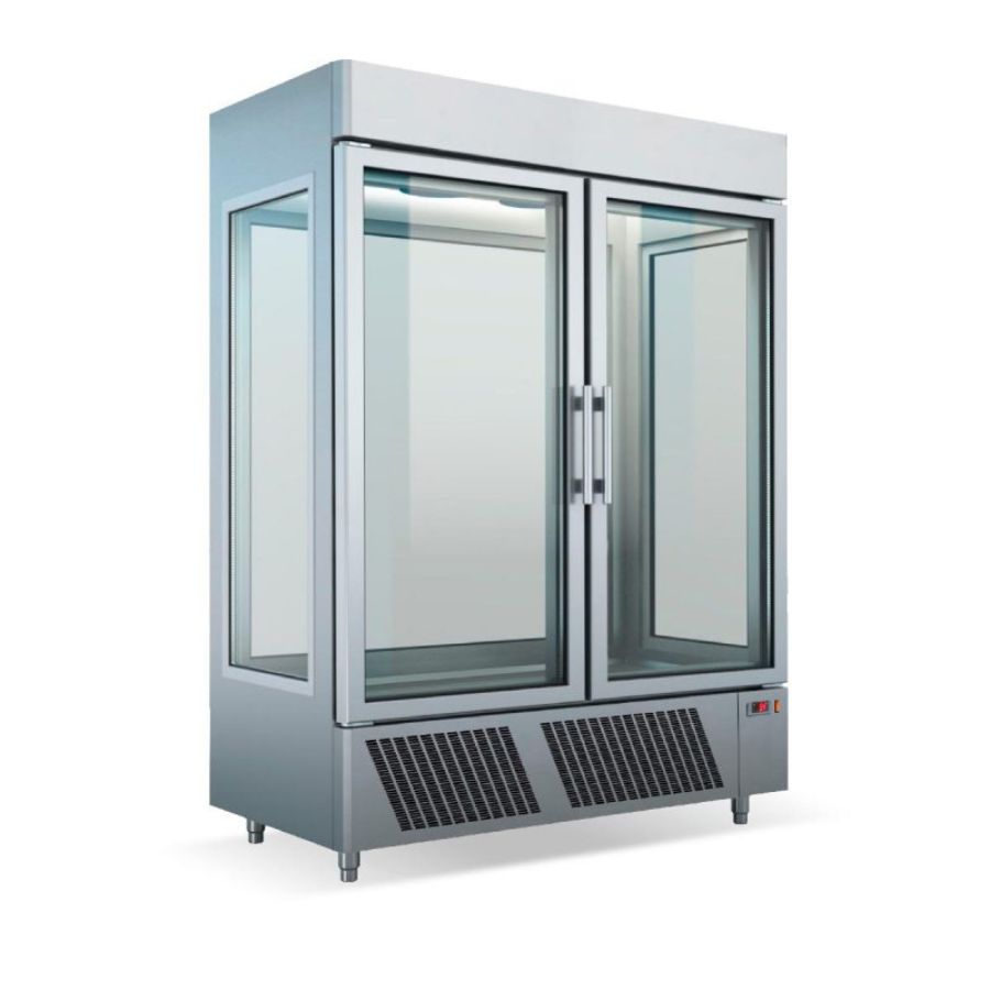 REFRIGERATED DISPLAY WITH 2 GLASS DOORS
