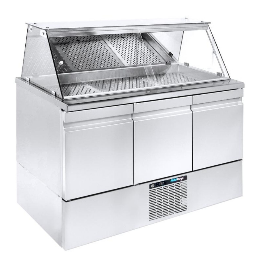 REFRIGERATED FISH DISPLAY WITH COMPRESSOR 134