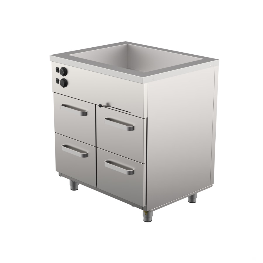 BAIN-MARIE WITH HEATED CUPBOARD