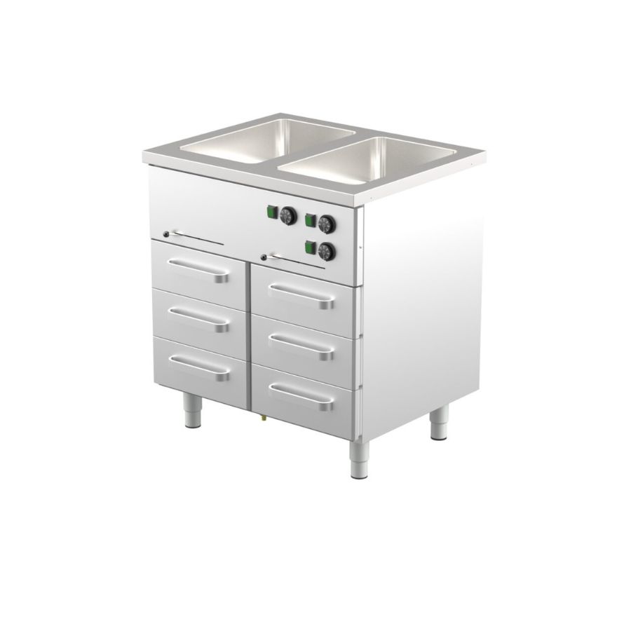 BAIN-MARIE WITH HEATED CUPBOARD BM